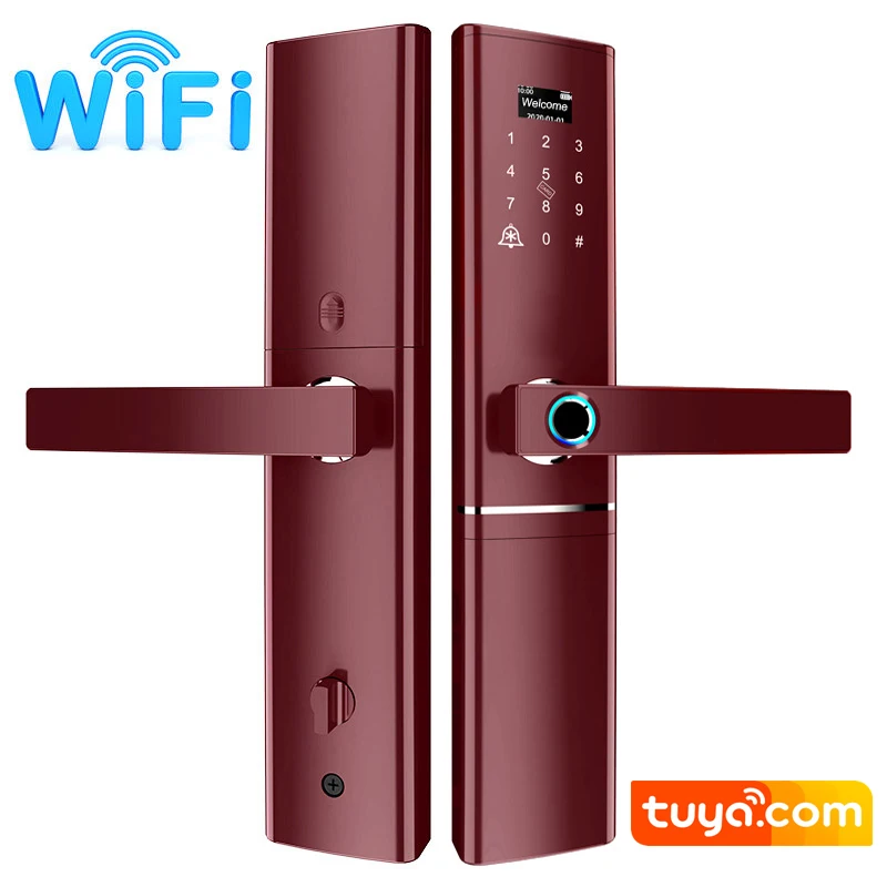 WiFi смарт дверной замок с отпечатком пальца беспроводной пульт дистанционного