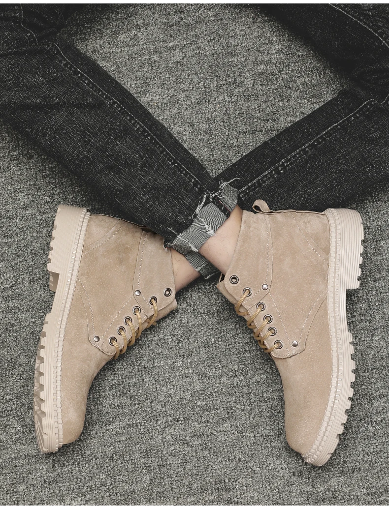 Мужские ботинки Martens; кожаная теплая зимняя обувь; крутые мотоциклетные мужские Ботильоны; осенние мужские оксфорды; зимняя обувь; мужские рабочие ботинки