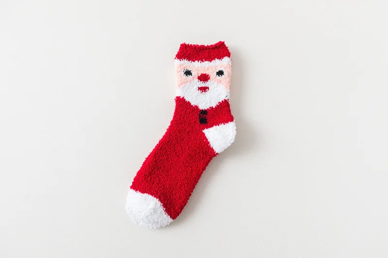 Осенние и зимние теплые кашемировые рождественские чулки для взрослых с лосем, для пожилых мужчин, женские толстые махровые коралловые бархатные носки