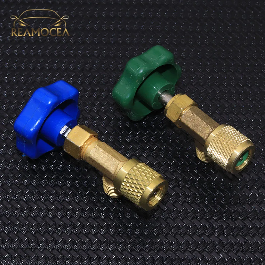 Reamocea 1X Apribottiglie Per Valvola Ca Per Auto 1/4 Adattatore Filettato Adatto Per Installazione Aria Condizionata Refrigerante Gas R22 R134A R410A