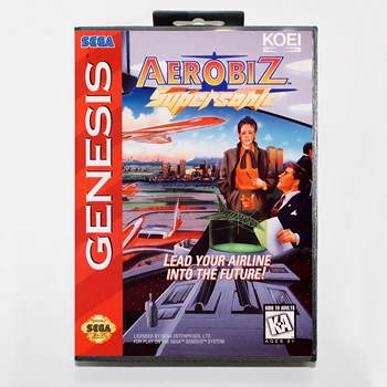 

Aerobiz Supersonic Boxed Version 16bit MD Game Card For Sega MegaDrive Sega Genesis System
