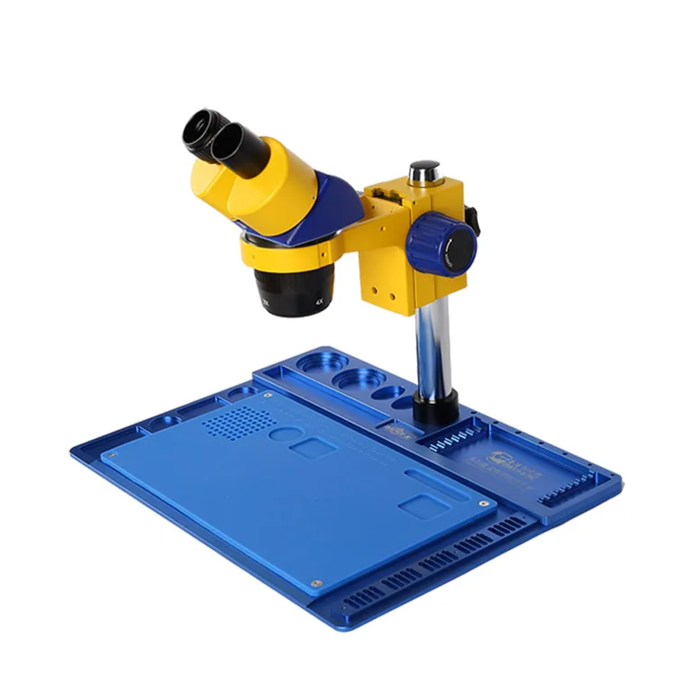 Механик 7x-45x бинокулярный зум стерео микроскоп с кольцом света механик