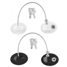 Cerradura de seguridad de acero inoxidable para niños y bebés, cierre de puerta con Cable de apertura para ventana de refrigerador, Protector de seguridad para niños