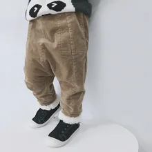 Новинка; детская одежда; сезон осень-зима; утепленные брюки с начесом для детей; вельветовые брюки-шаровары для мальчиков