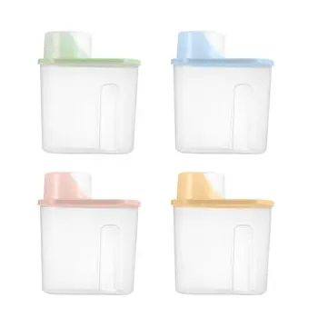 

4pcs/set 1.9L Plastic Storage Box Cereal Dry Food Storage Container Transparent Leakproof Storage Bottle Kitchen Container