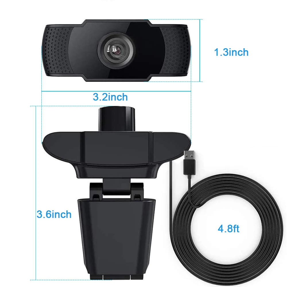 1080P Веб камера с микрофоном HD веб Потоковое вещание компьютер Камера USB2.0 для ПК