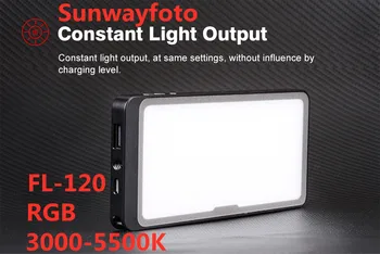 

Sunwayfoto FL-120 Powerful & Lightweight Video Fill Light Panel 3000k-5500k LED Adjustable Color Temperature Stepless Output Ide