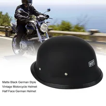 Новинка M/L/XL мотоциклетный шлем матовый черный Немецкий стиль винтажный прочный полулицевой немецкий мотоциклетный шлем горячая распродажа
