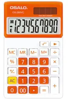 orange Новинка 280VC, цветной калькулятор для учеников начальной школы, ультратонкий кожаный чехол, есть калькулятор с двойным питанием от солнечной батареи - Цвет: orange