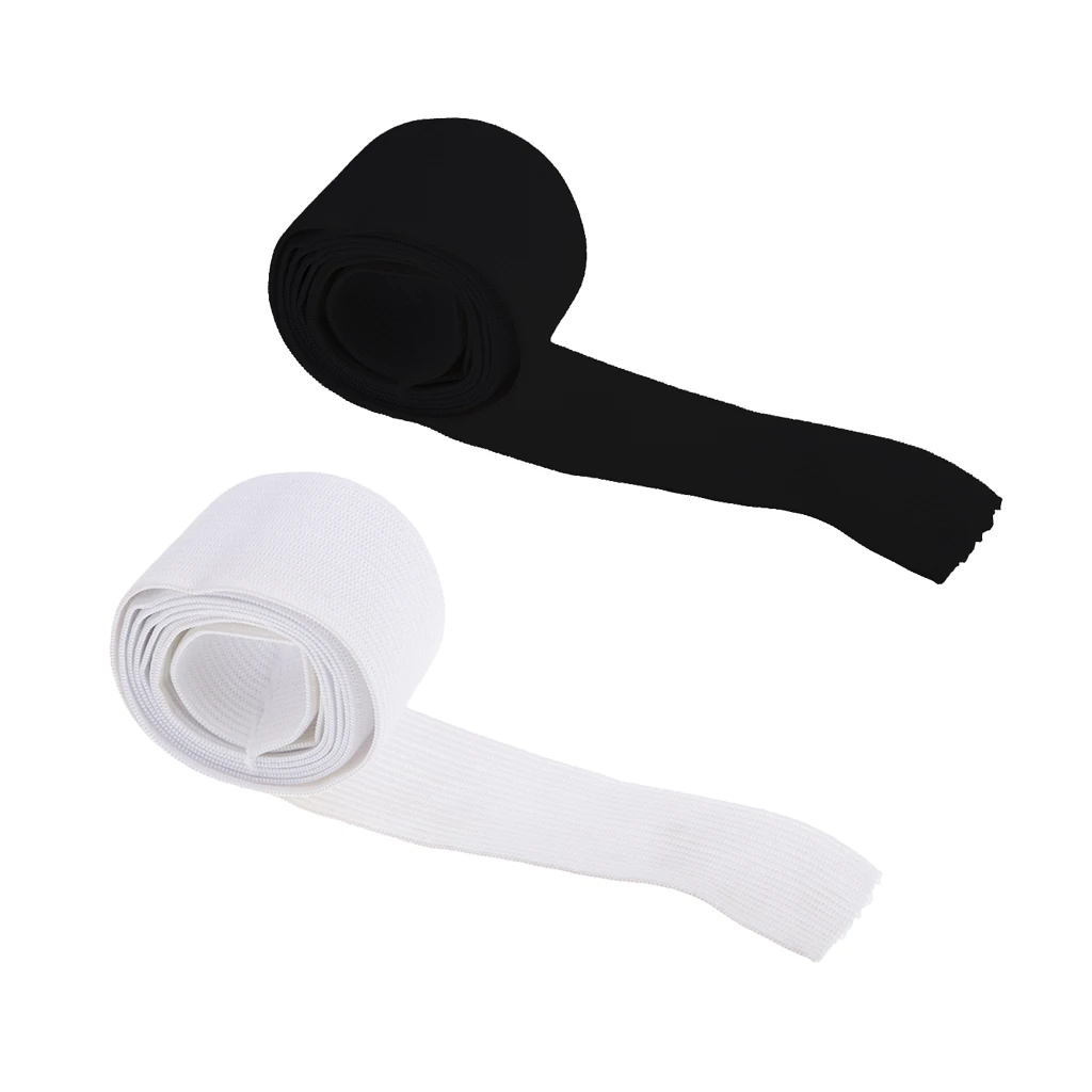 1 Meter 30mm Elastic Spandex Satin Band DIY Hair Ties Accessories Sewing Crafts, White/Black 2 Colors Available