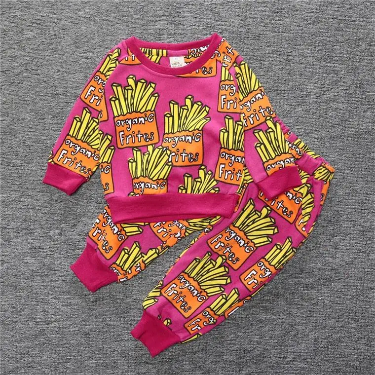 

New Fashion Cartoon Children Boys and Girls Clothing Set Srping Autumn Set of Clothes Toddler Infant Outsuit for Bebes
