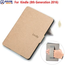Чехол для kindle 8 E-reader pu кожаный чехол для amazon kindle 8th поколения sleepcover с ручным grap