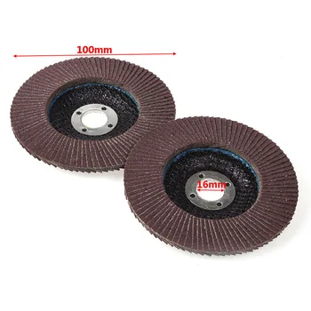 

10pcs 120 Grit Flap Wheel Disc Shaft Sanding Drill Polish For Angle Grinder Tool