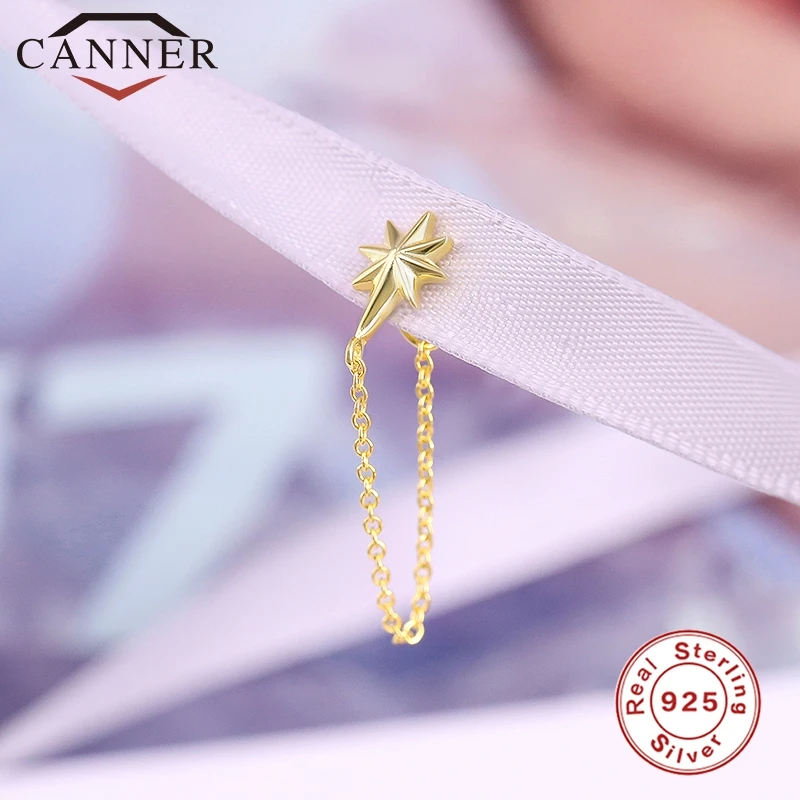 1pcs Gold Silver Color Lightning/Snake Chain Stud Earrings for Women 925 Sterling Silver Tassel Earrings Fashion Jewelry