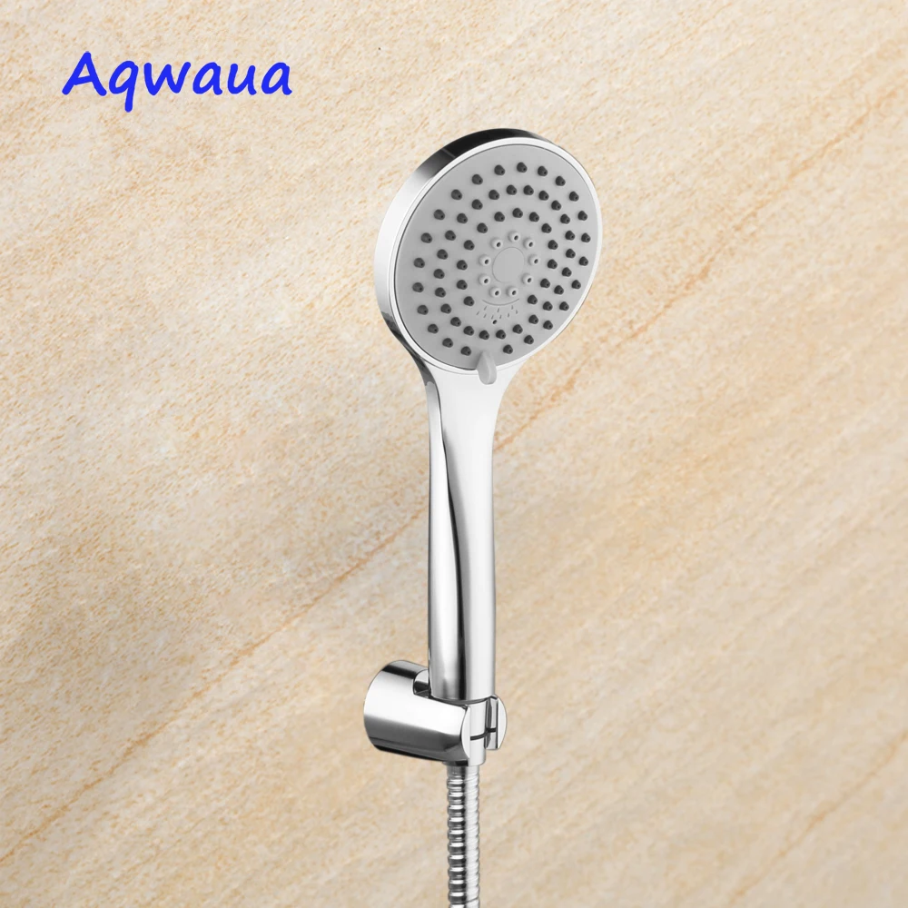 Aqwaua Shower Head Handheld Plastic Bathroom Sprayer Water Saving Three