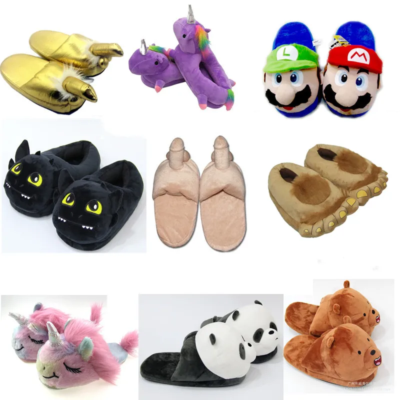

Unicorn Shoes Kids Slippers Girls Boys Kigurumi Onesie Animals Pajama Claw Shoes Woman Unicornio Home Slippers Party Cosplay