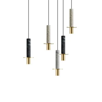 

Modern creative light luxury marble lamp Nordic bedroom bedside lamp net red ins chandelier bar table lamp