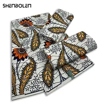 

African Fabric Ankar Print Batik Sewing For Wedding Dress 100% Cotton Materials Soft High Quality Tissu