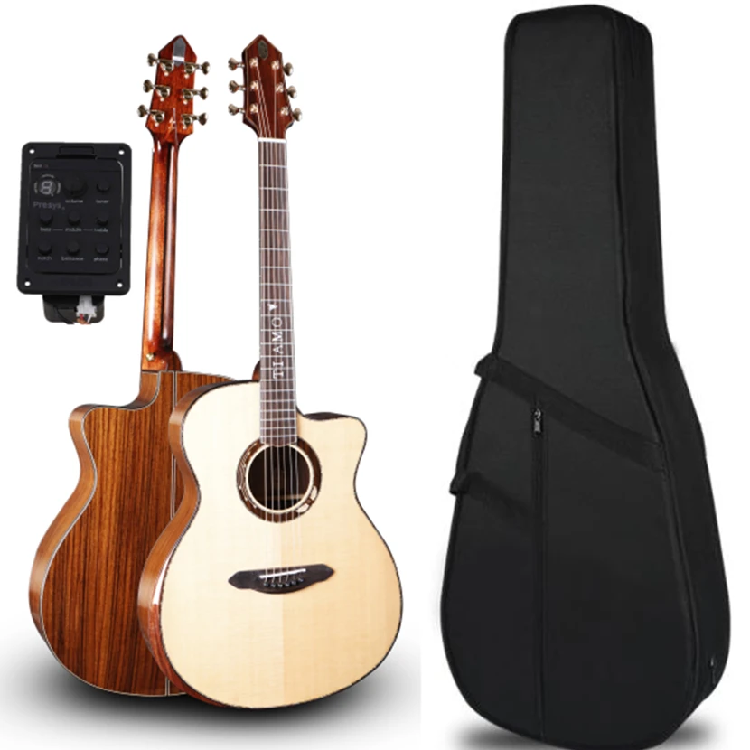 Профессиональная твердая крупногабаритная гитара 41 дюймовая с твердым верхом из