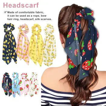 

Elastic Hair Ties Hair Accessories Long Scarf Ribbons Scrunchie For Women Bow Tie Elastic Ponytail Holder Girl Hair Ties