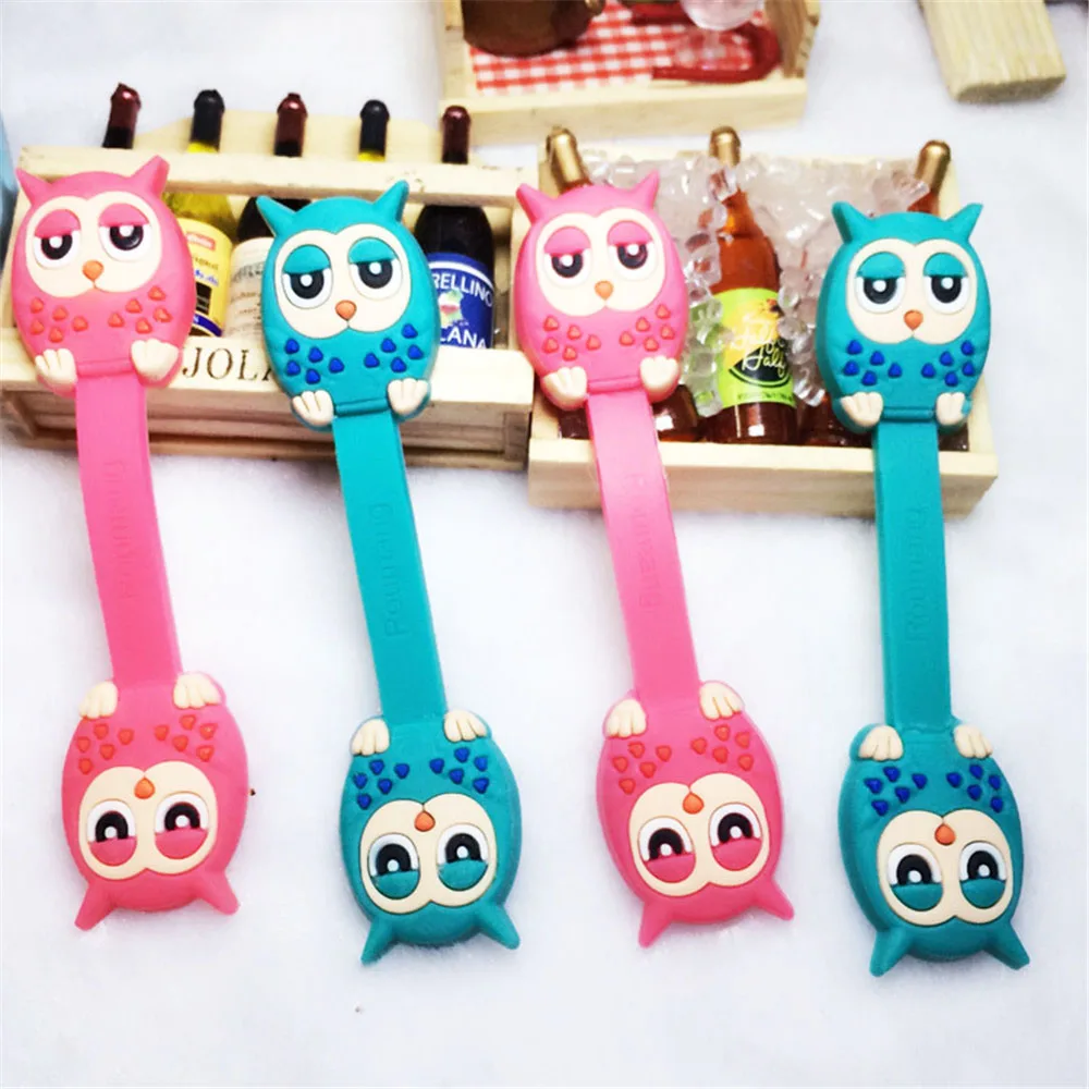 Милый мультфильм сова силиконовые устройства для сматывания кабеля Kawaii рабочего провода наушников клип Организатор фиксатор строки Новинка провода коллектор papeleria