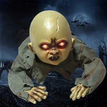

Halloween Decoration Horror Animated Crawling Baby Zombie Scary Ghost Babies Doll Haunted Halloween Props Party Decor Supplies