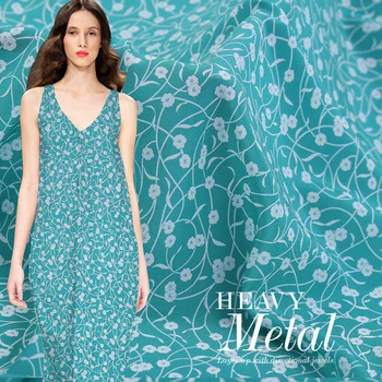 

19 Spring Summer New 135cm Wide 16Momme 100% Silk crepe de chine Fabric for Women Dress Printed Cloth Diy Sewing Free Shipping