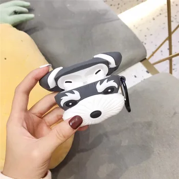 

For Airpods Pro Case Schnauzer Dog Cartoon Soft Silicone Wireless Earphone Cases For Apple Airpod Pro Case Cute Cover Funda