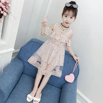 

Girls Summer Dresses 2020 Children's Wear Summer 9 Children's Dress Chiffon Shoulder 12 Princess 10 Little Girls Dresses