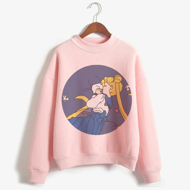  Sailor Moon Harajuku Kawaii Anime Hoodies Women Ullzang Korean Style Cute Funny Cartoon Sweatshirts