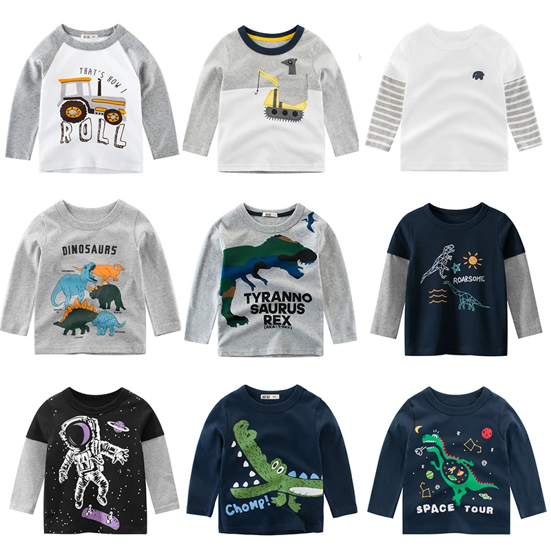 Kids Shirts T-Shirt for Children's Children Girls Boys a Boy Shirt Child Kid's Dinosaur Kid Cotton Cartoon Tops Clothing Clothes 6