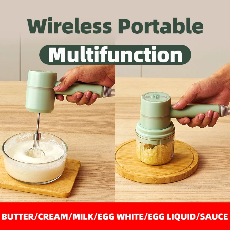 Wireless 3Speed Power Doug Mini Electric Food Blender Portable Handheld Egg Beater Automatic Cream Cake Baking Dough Mixer | Бытовая