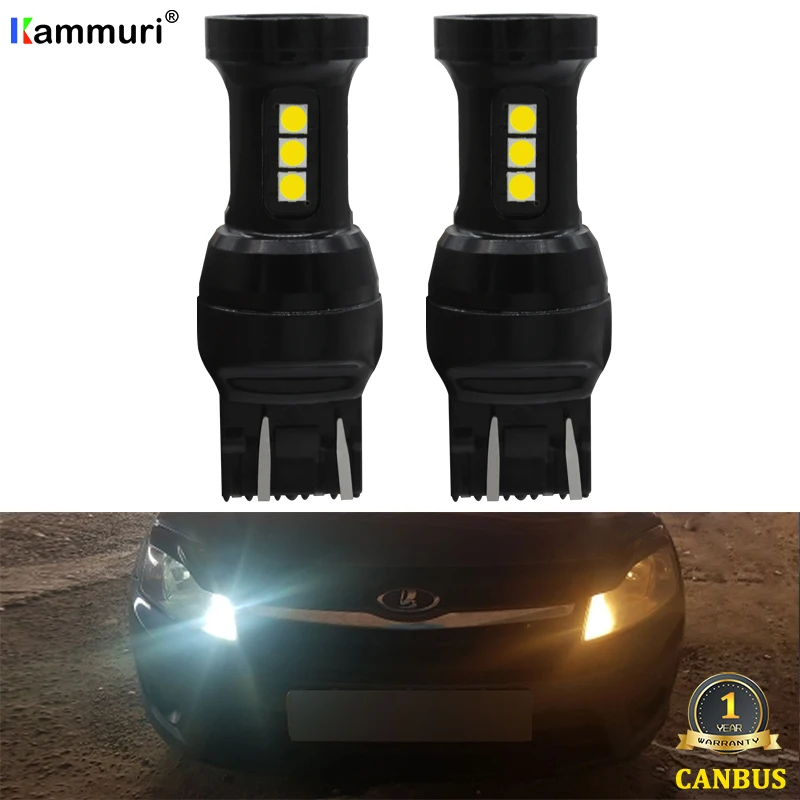Светодиодные лампы KAMMURI для LADA Lada Kalina Granta Vesta DRL SRCK 7443 7444 T20 | Отзывы и видеообзор -4000345996850