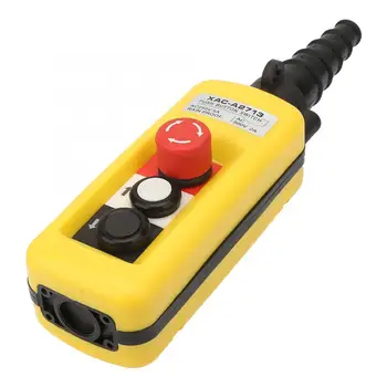 

Crane 2 Push Switch Pendant Control Stations with Emergency Stop Press Button Crane Push Button Switch