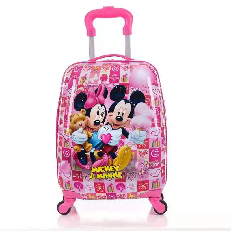18 travel suitcase 1" Дорожный чемодан на колесиках, подарок для ребенка, чемодан для скутера, сумка для скейтборда на колесиках, сумка для ленивого багажа для детей, мультяшная сумка на колесиках - Цвет: 18 travel suitcase