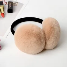 Зимние наушники из кроличьего меха; толстые кожаные наушники; зимние наушники; пушистые меховые наушники; теплые наушники для взрослых мужчин и женщин