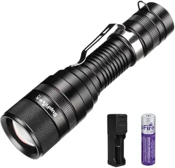 

Supfire Zoomable Tactical Flashlight Waterproof Torch Super Bright 1100 Lumens Cree LED 5 Lighting Modes Adjustable-Model F5
