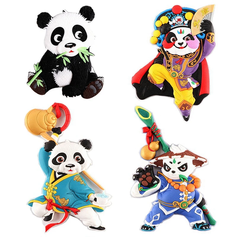 

Китайская серия панды, 3D магниты на холодильник, сувениры, магнитные наклейки на холодильник, Подарочная коллекция