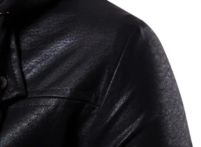 High Quality PU Leather Jacket Men Hooded Slim Fit Motorcycle Male Punk Windbreaker Jacket Coat Jaqueta Couro Masculino Bomber