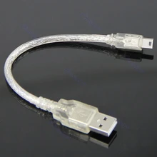 Короткий Удлинительный кабель A Male to Mini 5-pin B Male USB Кабель-адаптер USB2.0