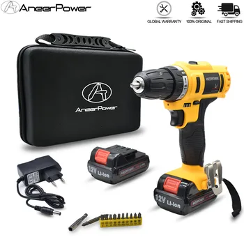 

12V Llithium Battery Drill Electric Screwdriver Power Tools Electric Drill 1500 Ma Battery Capacity Mini Cordless Drill+Tool Bag