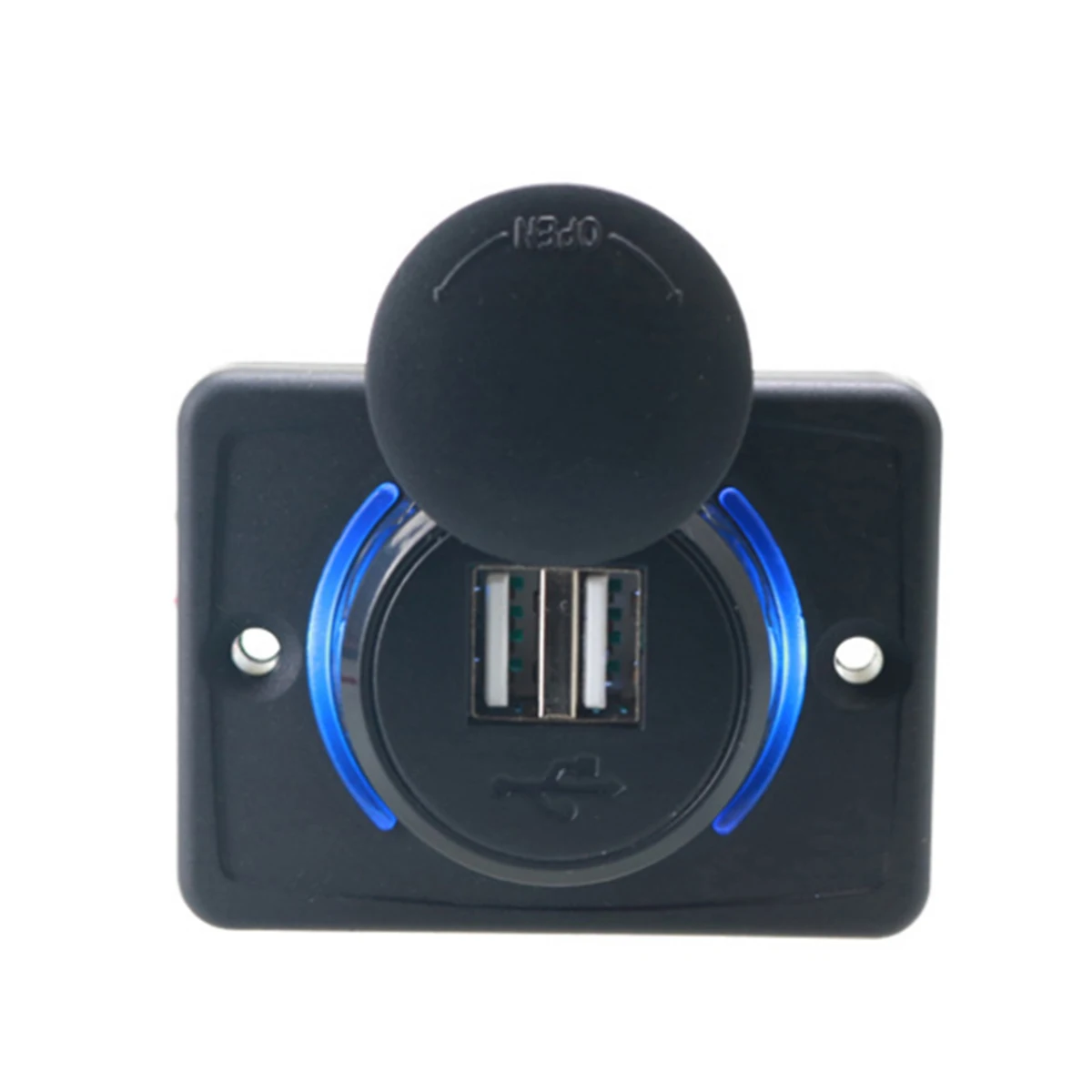 

3.1A 12/24V Dual USB Charger Power Adapter Outlet USB Socket Plug Chargers With Waterproof Cover For Car Auto Motorcycle Bus