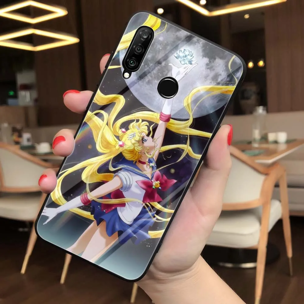 TG15 Lavaza Сейлор Мун Сейлор Меркурий закаленное Стекло мягкий чехол для Huawei Honor 8x9 P Smart Коврики 20 P10 P20 P30 Lite Pro крышка - Цвет: TG15