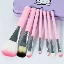 7pcs/set Children Girl Makeup Cartoon Soft Brush Toy Set Hair Eye Brush Shadow Foundation Beauty Fashion Cosmetic girls Toys