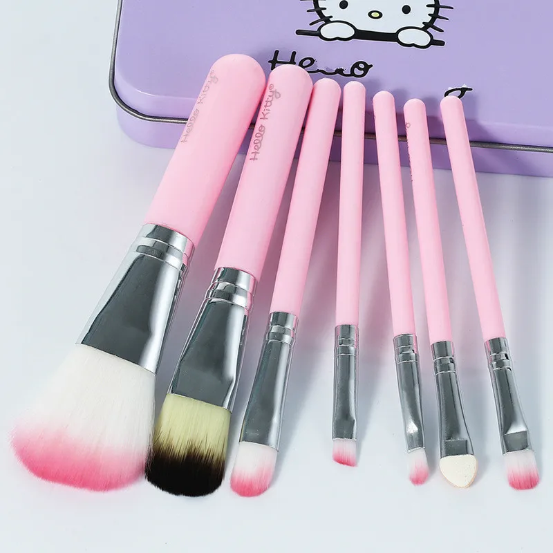 Cheap Offer of  7pcs/set Children Girl Makeup Cartoon Soft Brush Toy Set Hair Eye Brush Shadow Foundation Beauty Fa