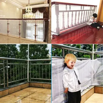 

Practical Stair Balcony Protection Net Safety Home Tool Protective Grid Mesh Children Secure Guard 3M 2M Stair Railing Fence Net