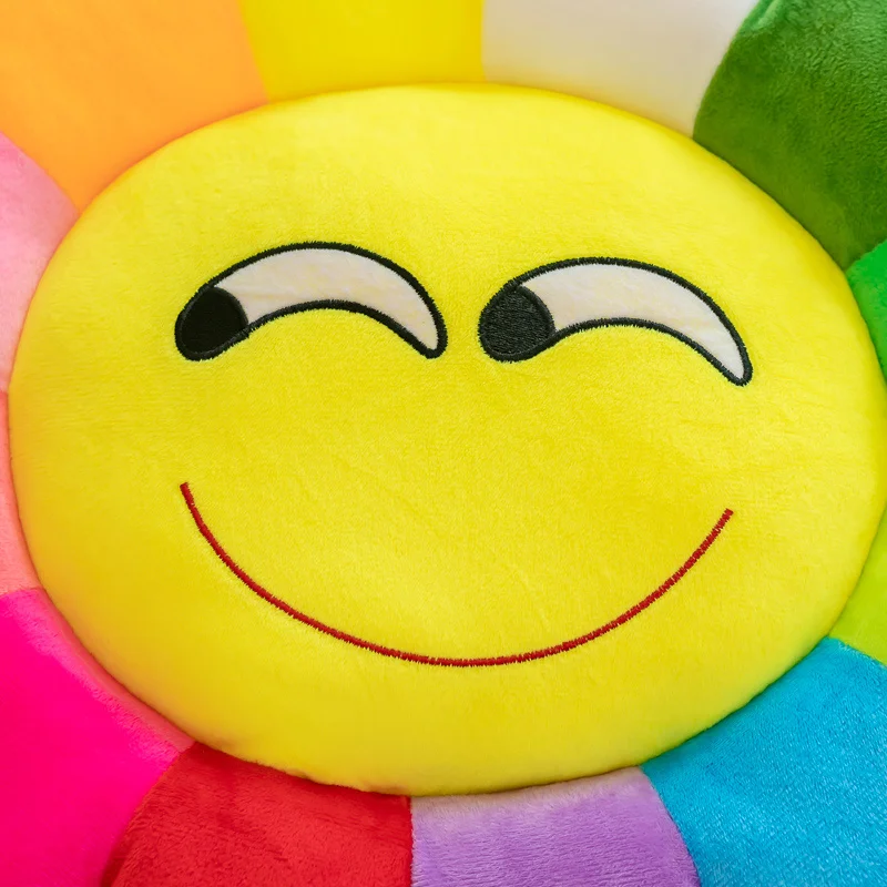 Cute Sunflower Pillow Plush Soft Pillow Seat Cushion Baby Kids Floor Play Mat Chair Cushion Sofa For Home Car Decor Pillow Gifts