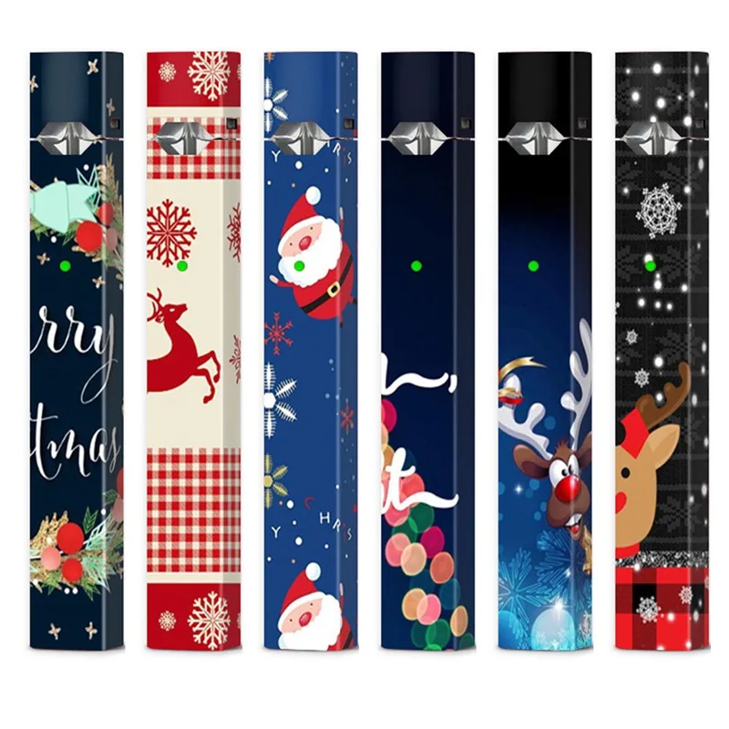 

Merry Christmas E-Cigarette Stickers Skin Protector 3M Adhesive Printing Label E Cigarette Fashion Sticker For Juul