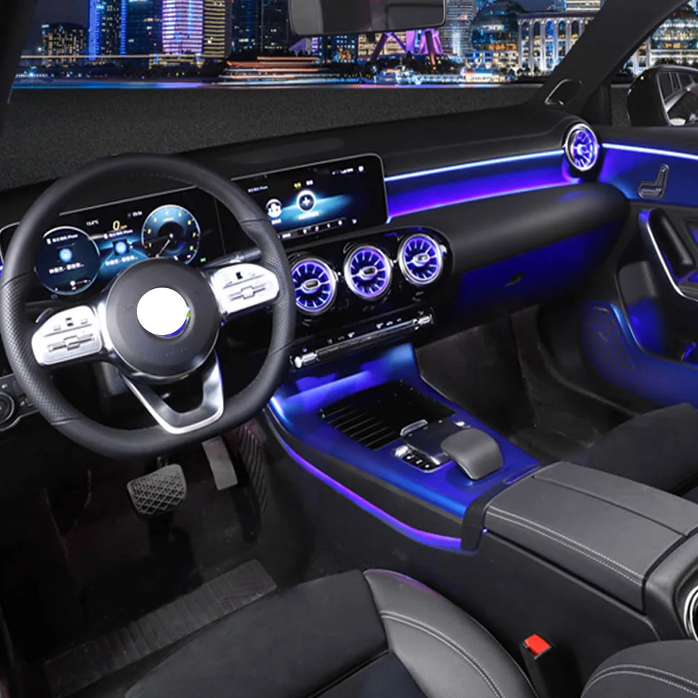 Для Mercedes-Benz A Class внутренняя Центральная панель управления дверная ручка 5D наклейки из углеродного волокна наклейки аксессуары для стайлинга автомобилей