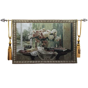 Belle Tapisserie Belge Décorative pour Salle d'Étude et Chambre à Coucher, Peinture Murale Européenne 1